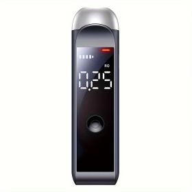 Digital Breath Tester  Portable USB Rechargeable Alcohol Detector - Instant Accurate Results No Smartphone Needed, Durable Personal Use (Option: Black)