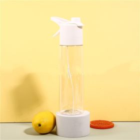 Spray Water Bottle For Girls Outdoor Sport Fitness Water Cup Large Capacity Spray Bottle Drinkware Travel Bottles Kitchen Gadgets (Color: TRITANwhite)